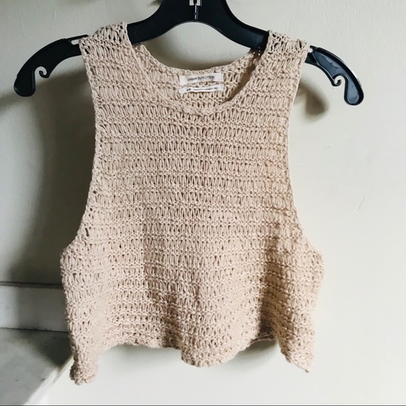 Urban Outfitters Tops - Urban Outfitters woven crochet knit crop top tank